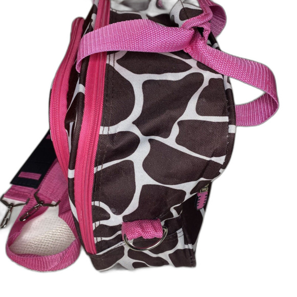 Rockland Brown Cow Print Canvas Carry-On Tote Travel Bag Weekender Overnight - Picture 3 of 11